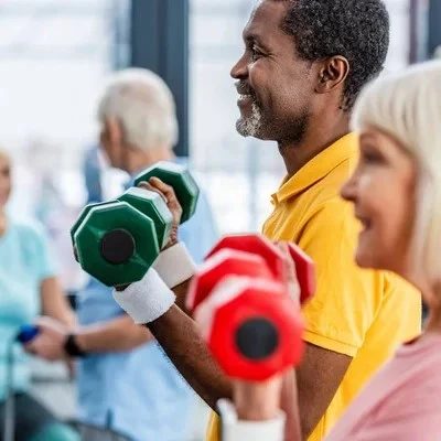 Seniors exercising